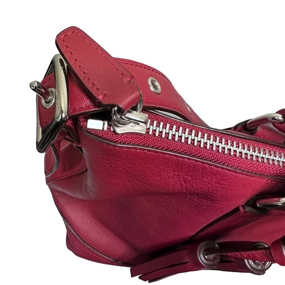 COACH Legacy Molly East/West Red Leather Satchel - Picture 7 of 16